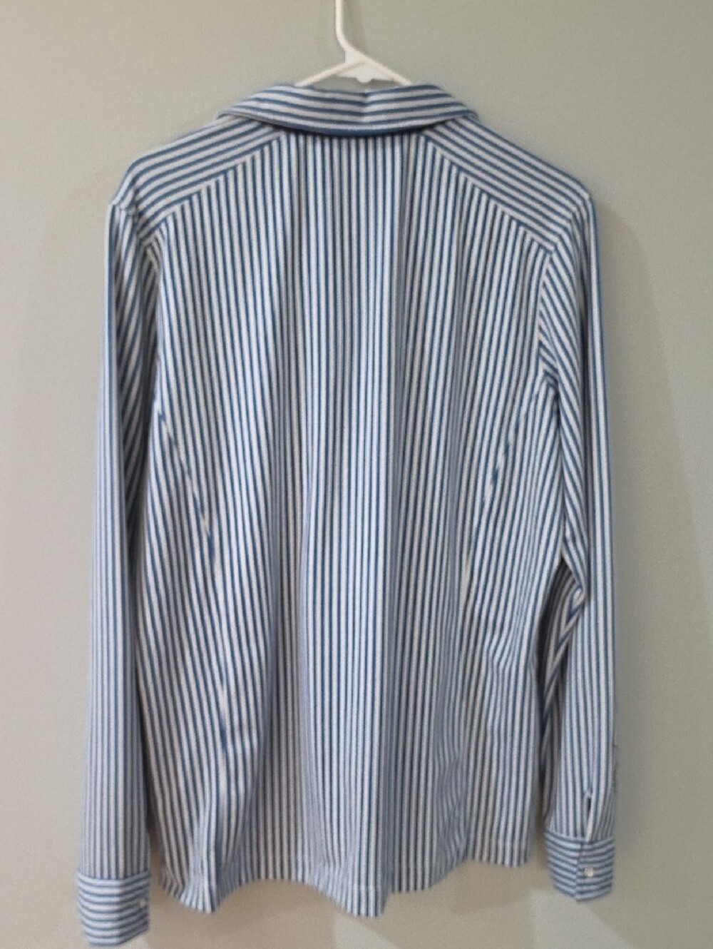 PS of Sweden Women's Blue & White Striped Button-Down Shirt - Picture 6 of 6